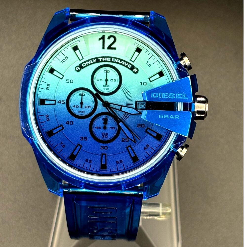 Diesel Mega Chief DZ4531 51mm Blue Gradient Chronograph Men’s Watch